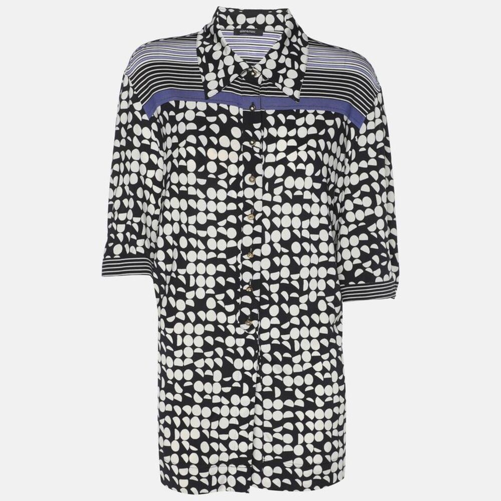Elena Miro Black/white Printed Jersey Tops L